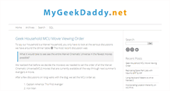 Desktop Screenshot of mygeekdaddy.net