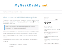 Tablet Screenshot of mygeekdaddy.net